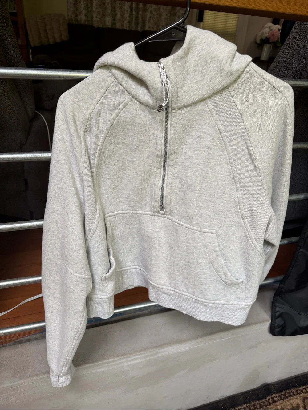 Lululemon Gray Half-Zip Hooded Scuba